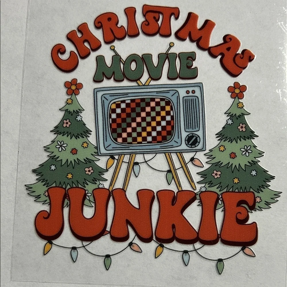 Christmas Movie Junkie Cup Decal D36